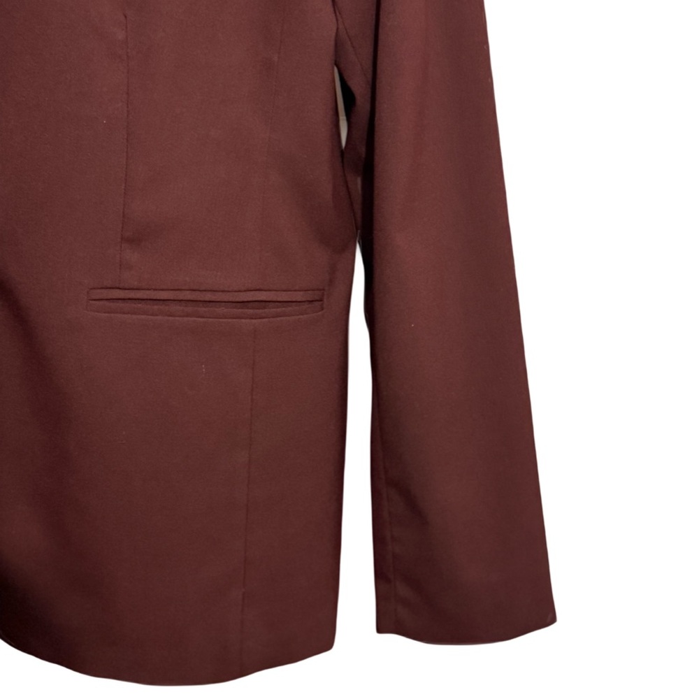 Ann Taylor Burgundy One Button Blazer - Picture 5 of 9